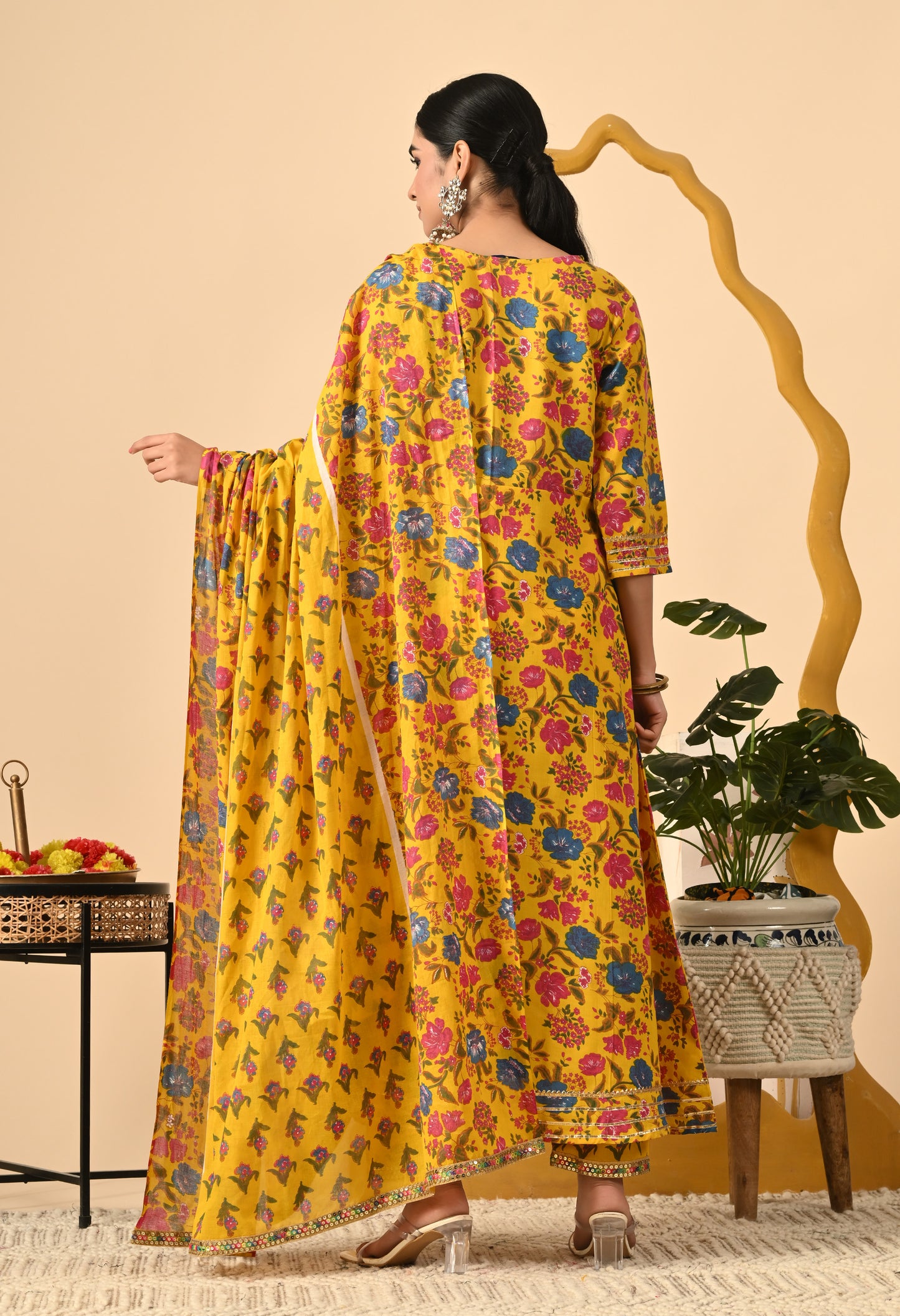 Women Printed Cotton Blend Party wear Set