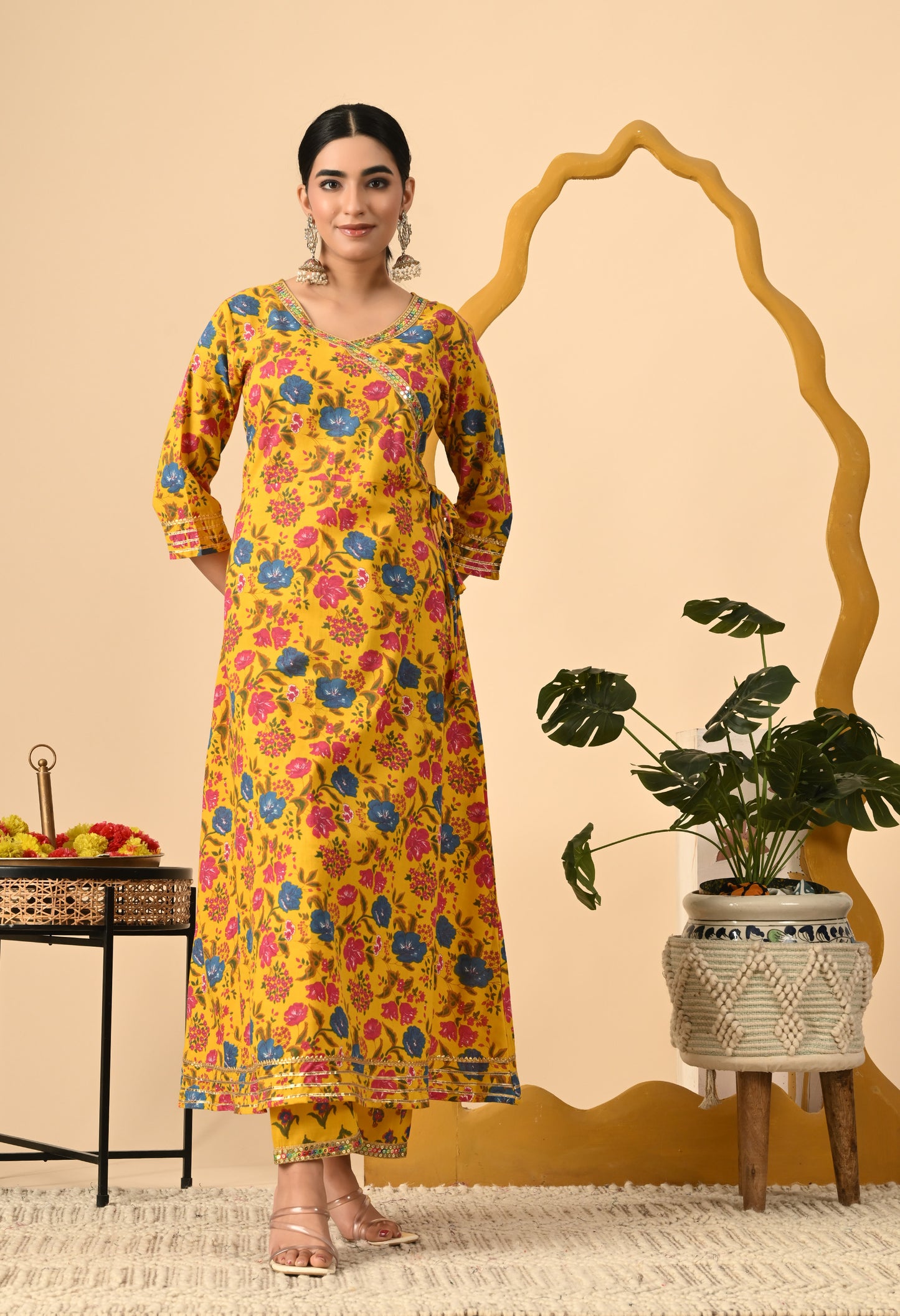 Women Printed Cotton Blend Party wear Set