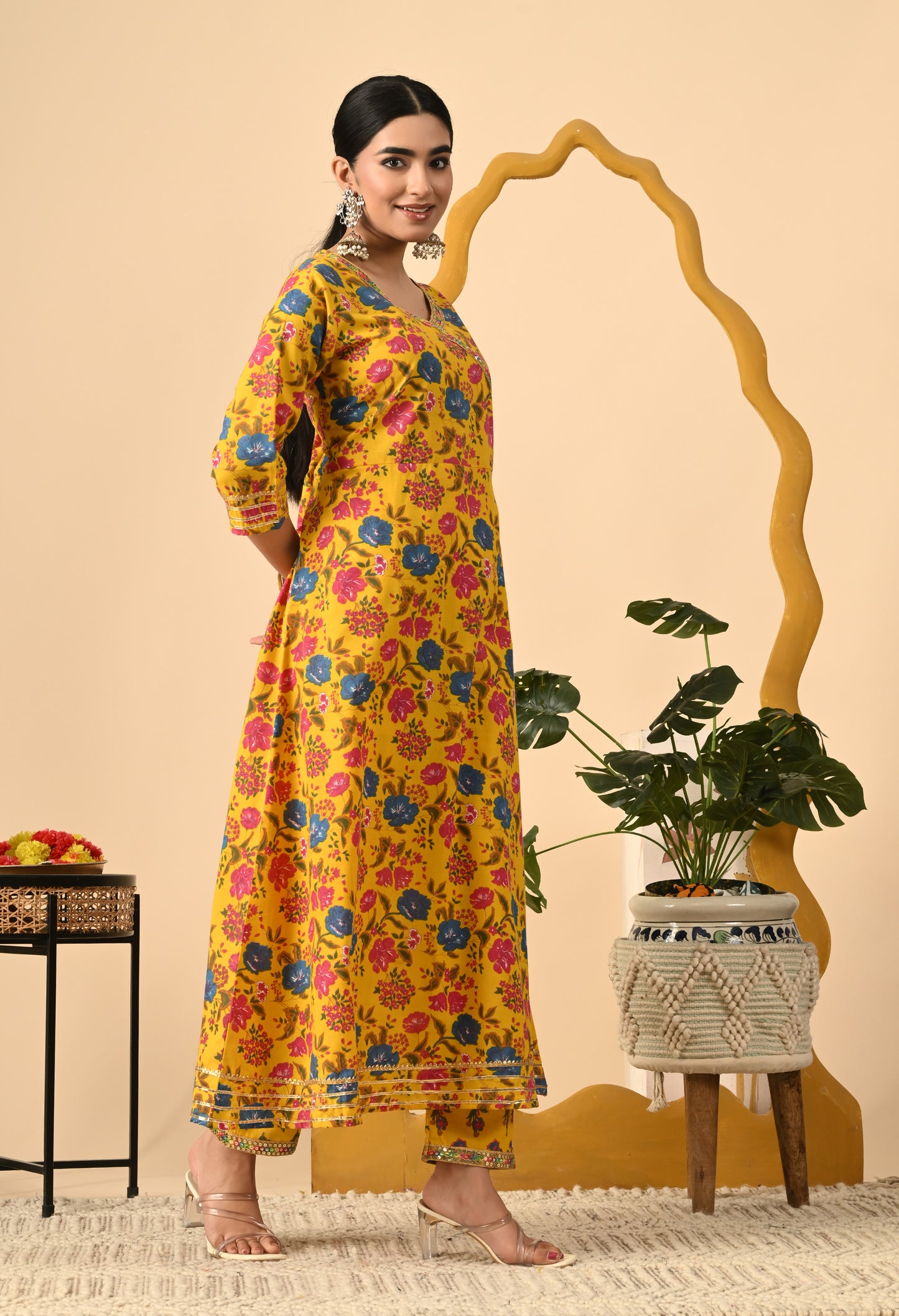 Women Printed Cotton Blend Party wear Set