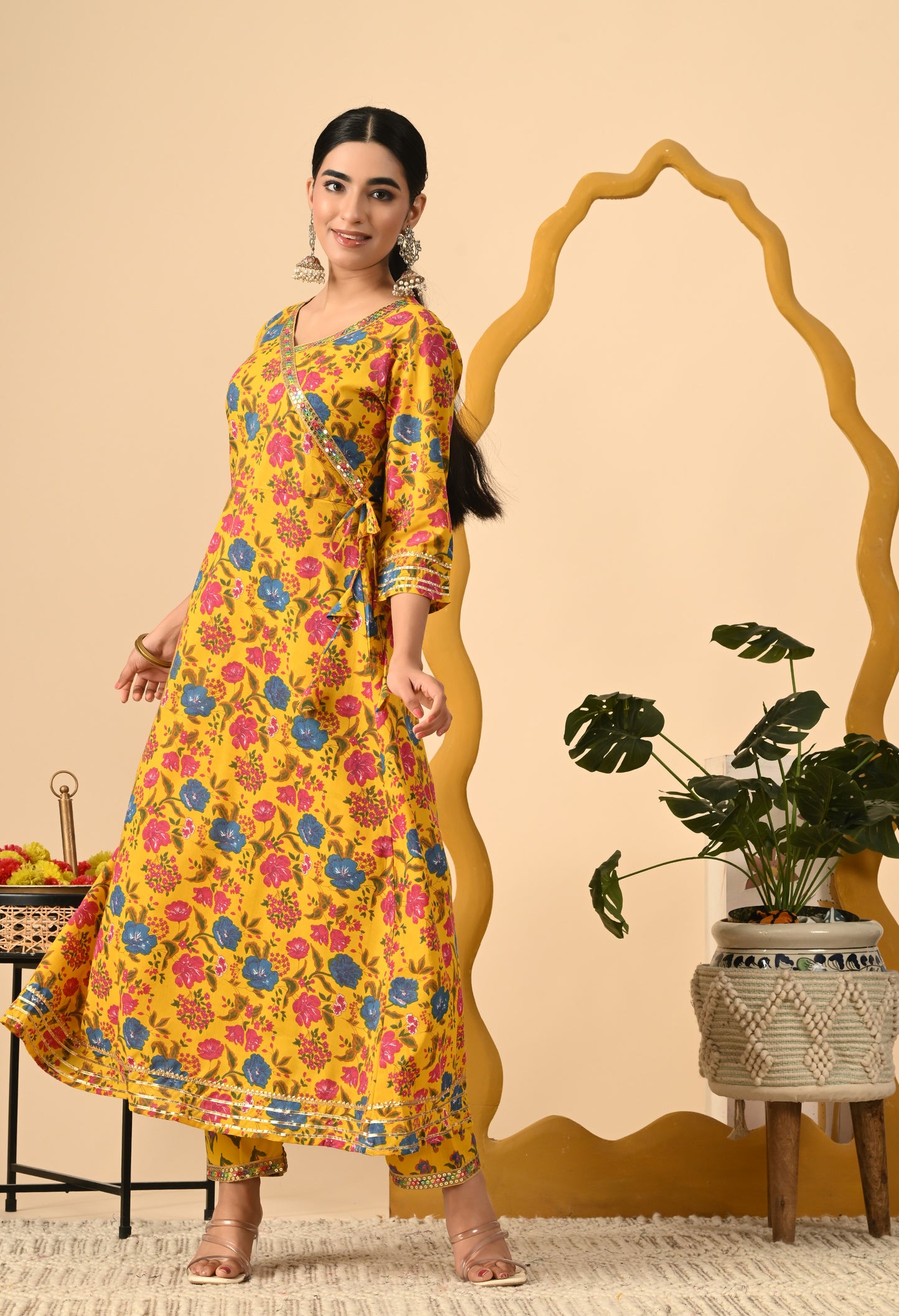 Women Printed Cotton Blend Party wear Set