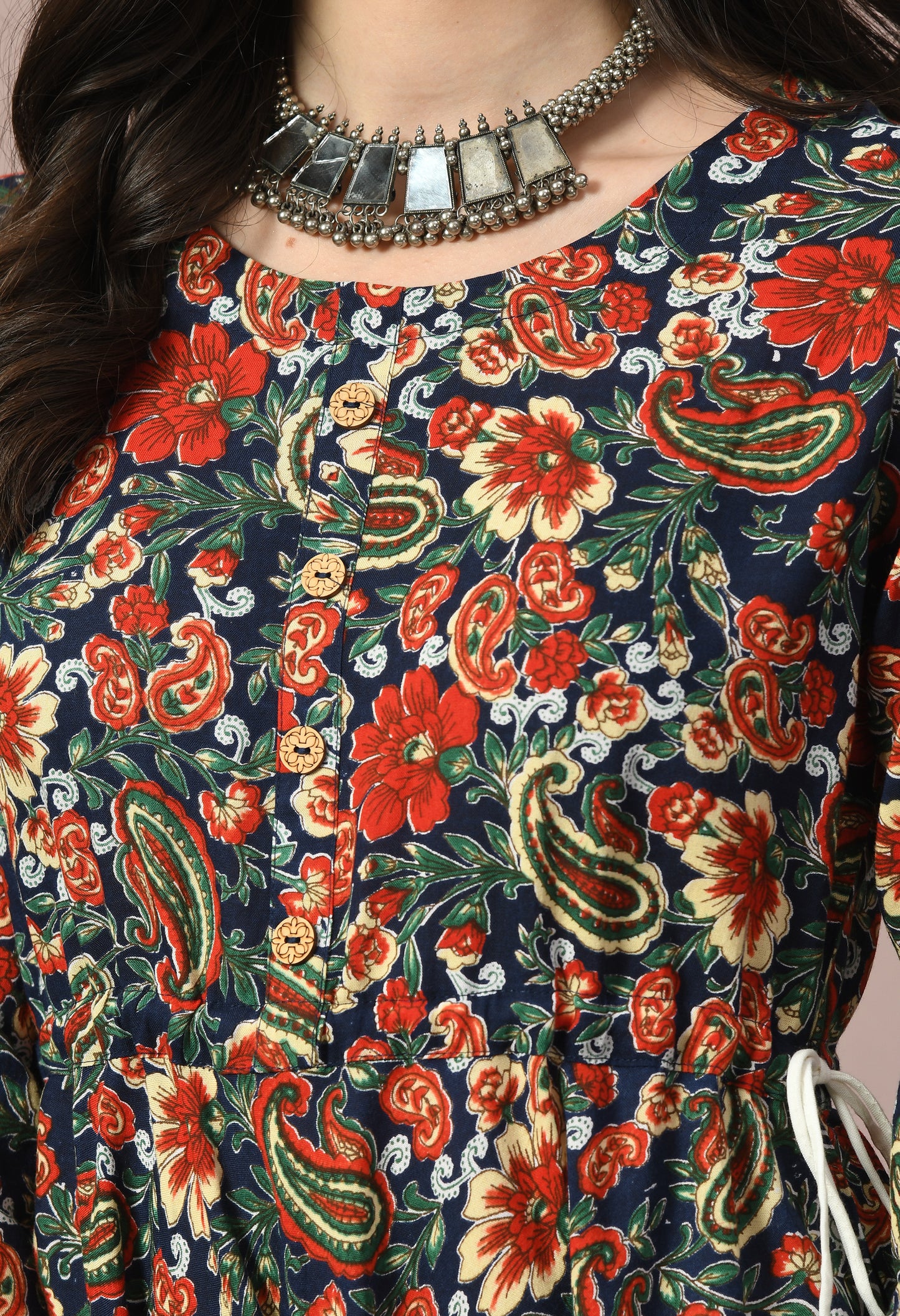 Women Cotton Printed Anarkali Kurta