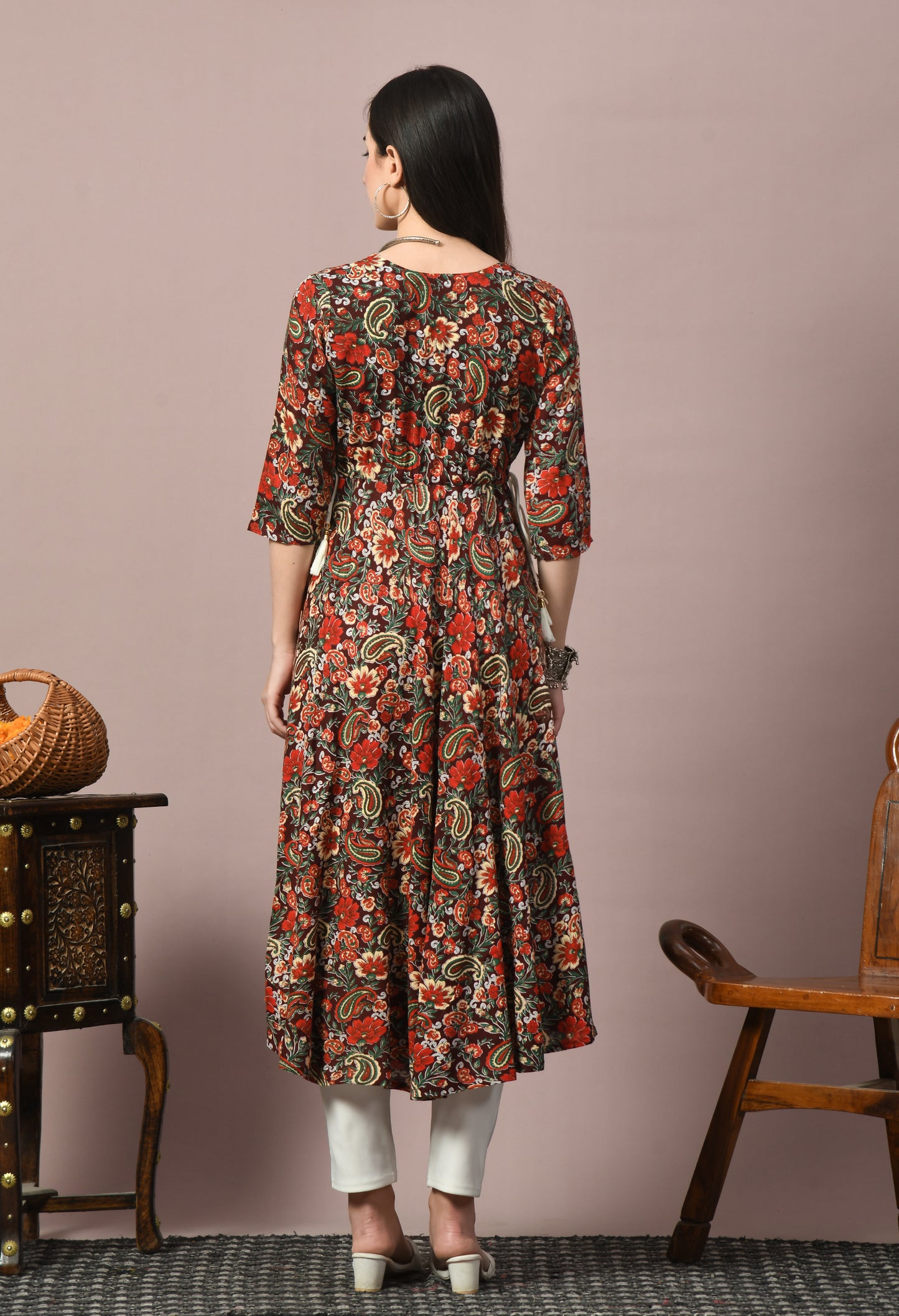 Women Cotton Printed Anarkali Kurta