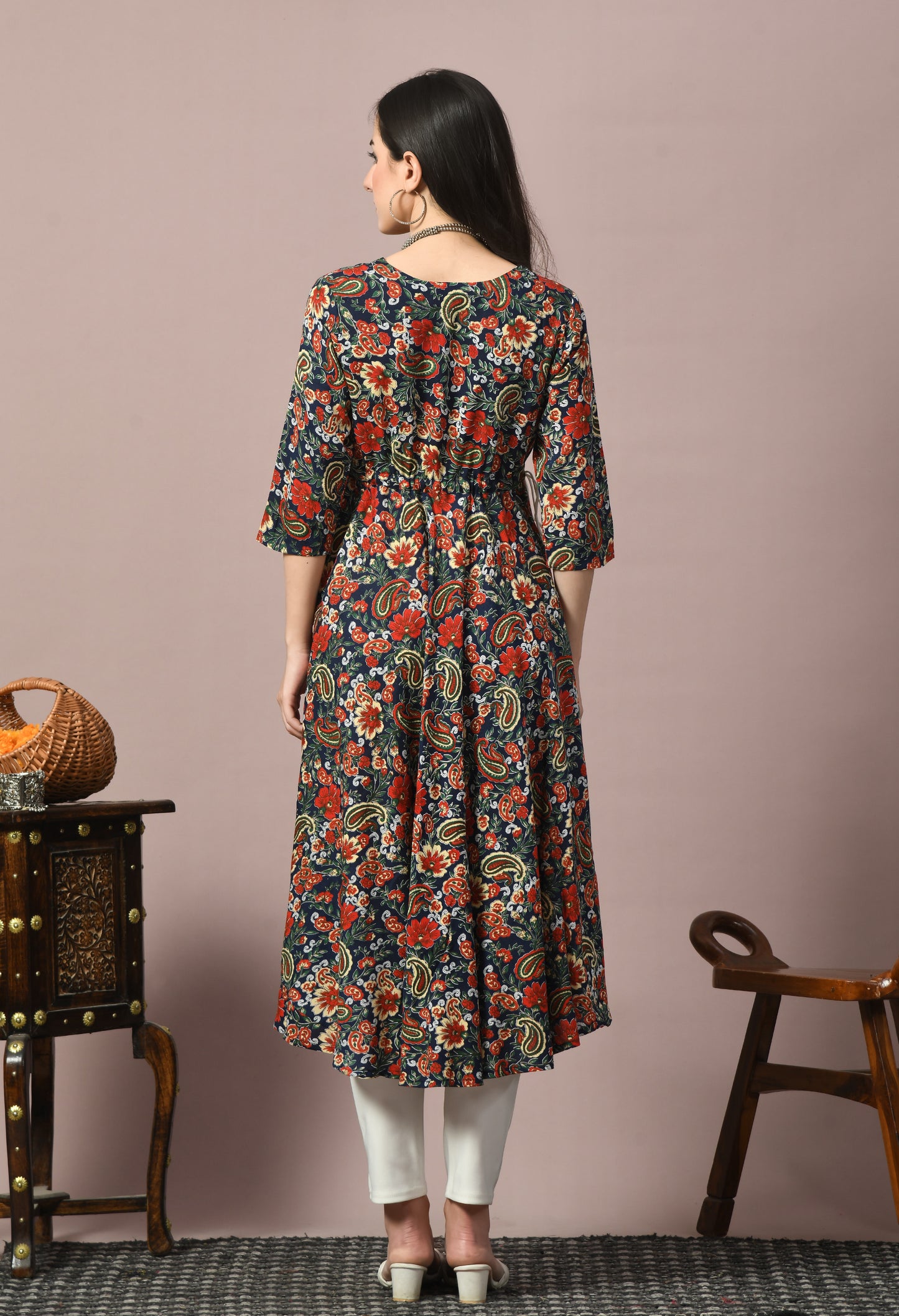 Women Cotton Printed Anarkali Kurta