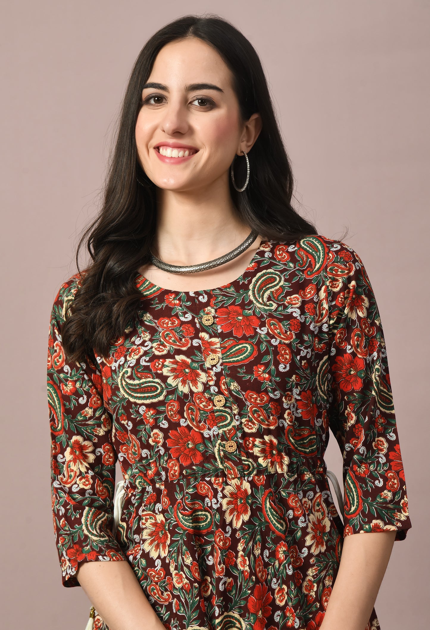 Women Cotton Printed Anarkali Kurta